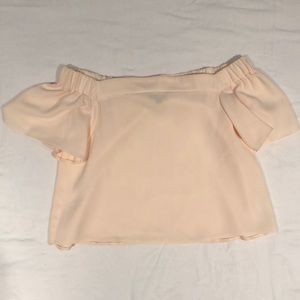 Off the shoulder Topshop top.